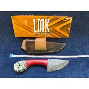 Hunting Bowie Knife 7.5 Inch Custom Made Forged Damascus Blade LMK Knives #1858
